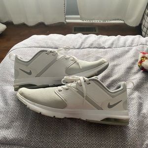 Nike white and grey running shoes